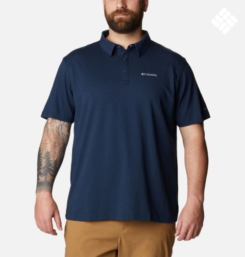 Tricouri Polo Columbia Thistletown Hills Barbati Bleumarin | Plus Size BL0A79Q81